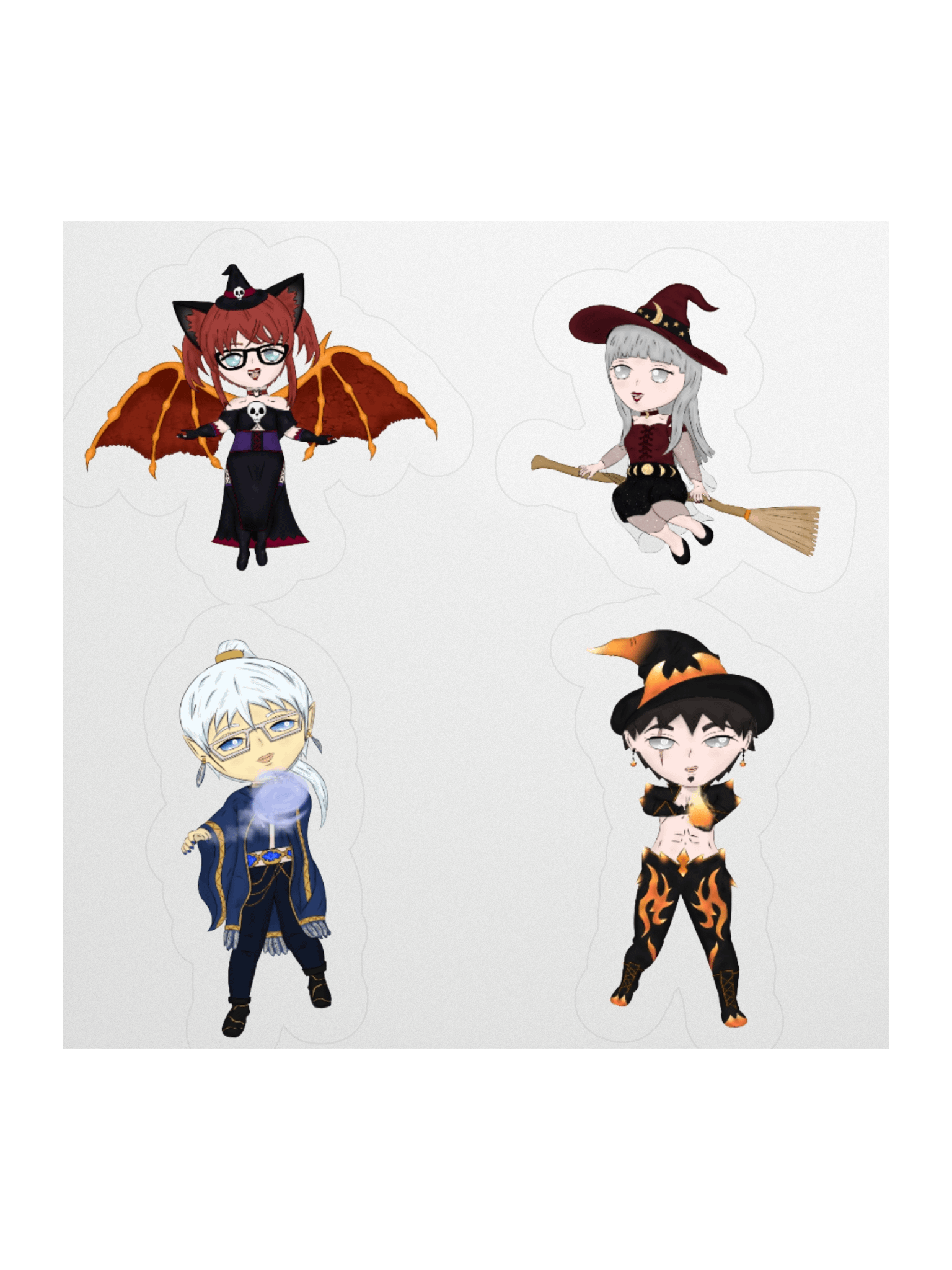 Witch Sticker Set | Choco, Kagami, Haruto, Itachi product image (1)