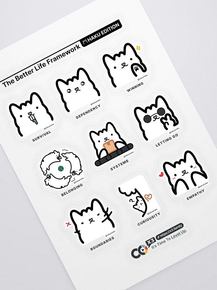 Better Life Framework Stickers (HAKU) product image (1)