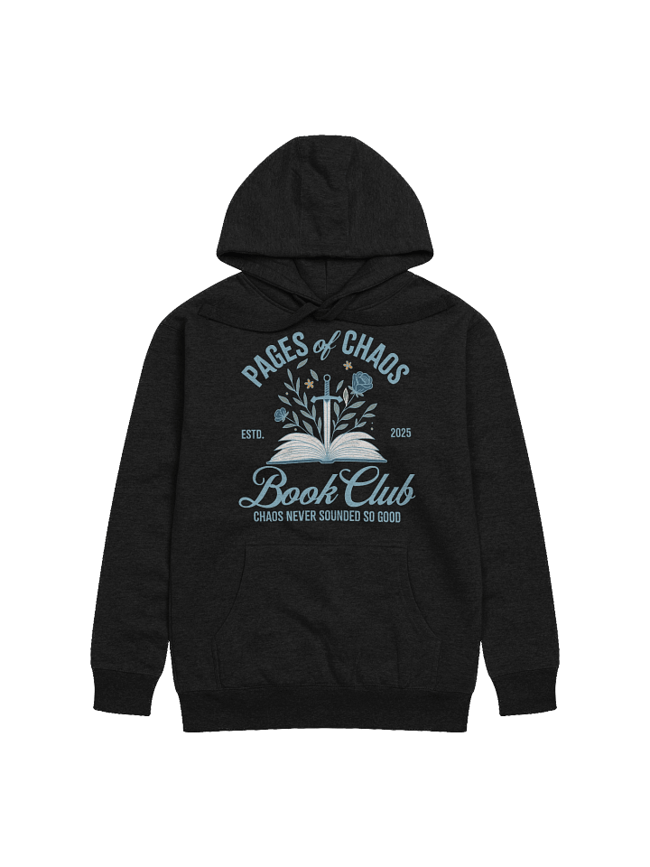 Pages of Chaos Book Club Hoodie (Front Logo, Dark) product image (1)