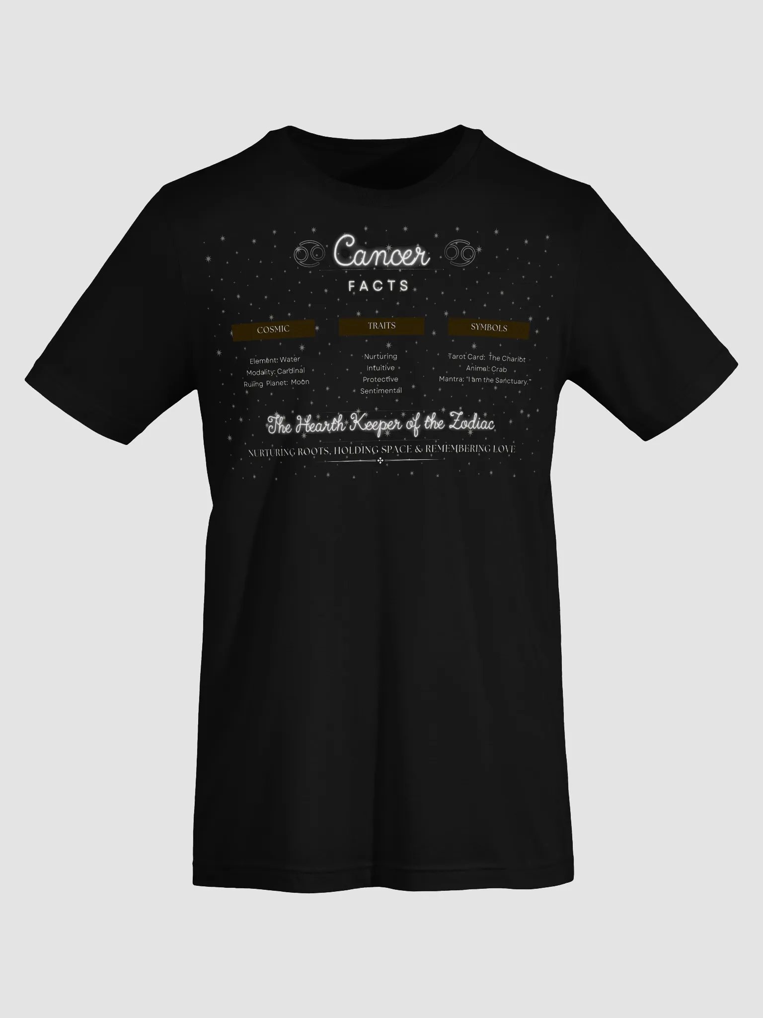 Cancer Zodiac 2025, Attributes Table, Tee product image (7)