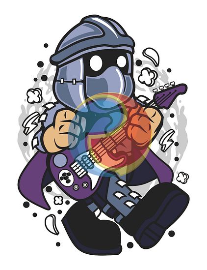 Sredder Rocker - Epic Knight Guitarist Digital Art 