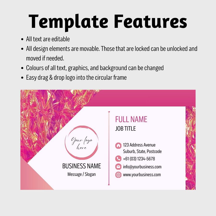 Pink Marigold - Business Card Template product image (7)