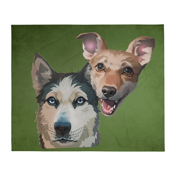 Luna and Mango Throw Blanket product image (1)