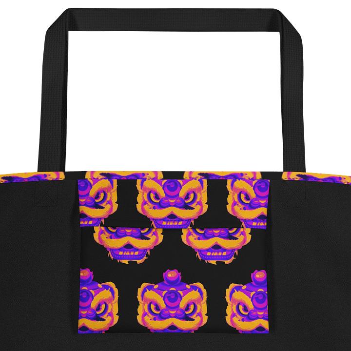 Dragon Head Mask Vivid Tote Bag - Black product image (2)