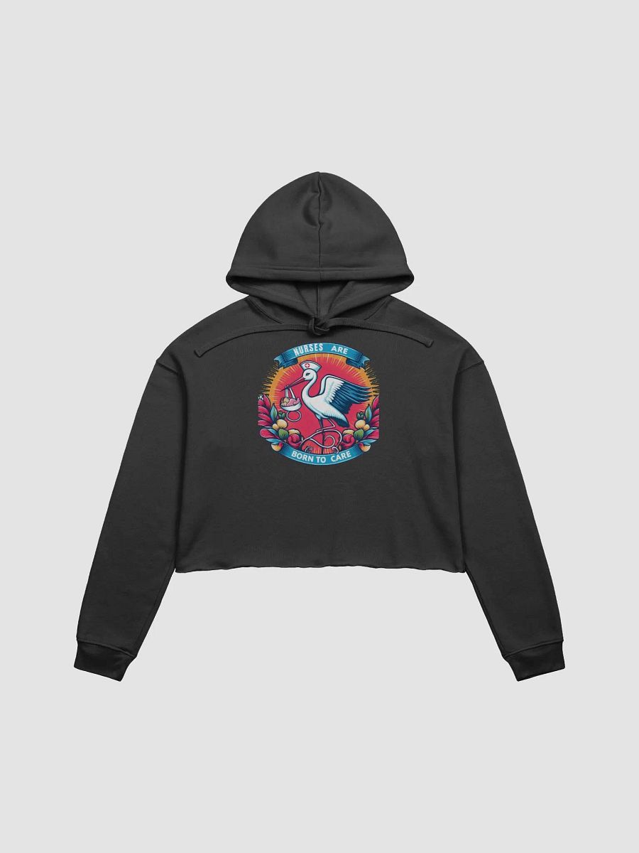 Stolk: Nurses Are Born to Care Crop Hoodie product image (2)