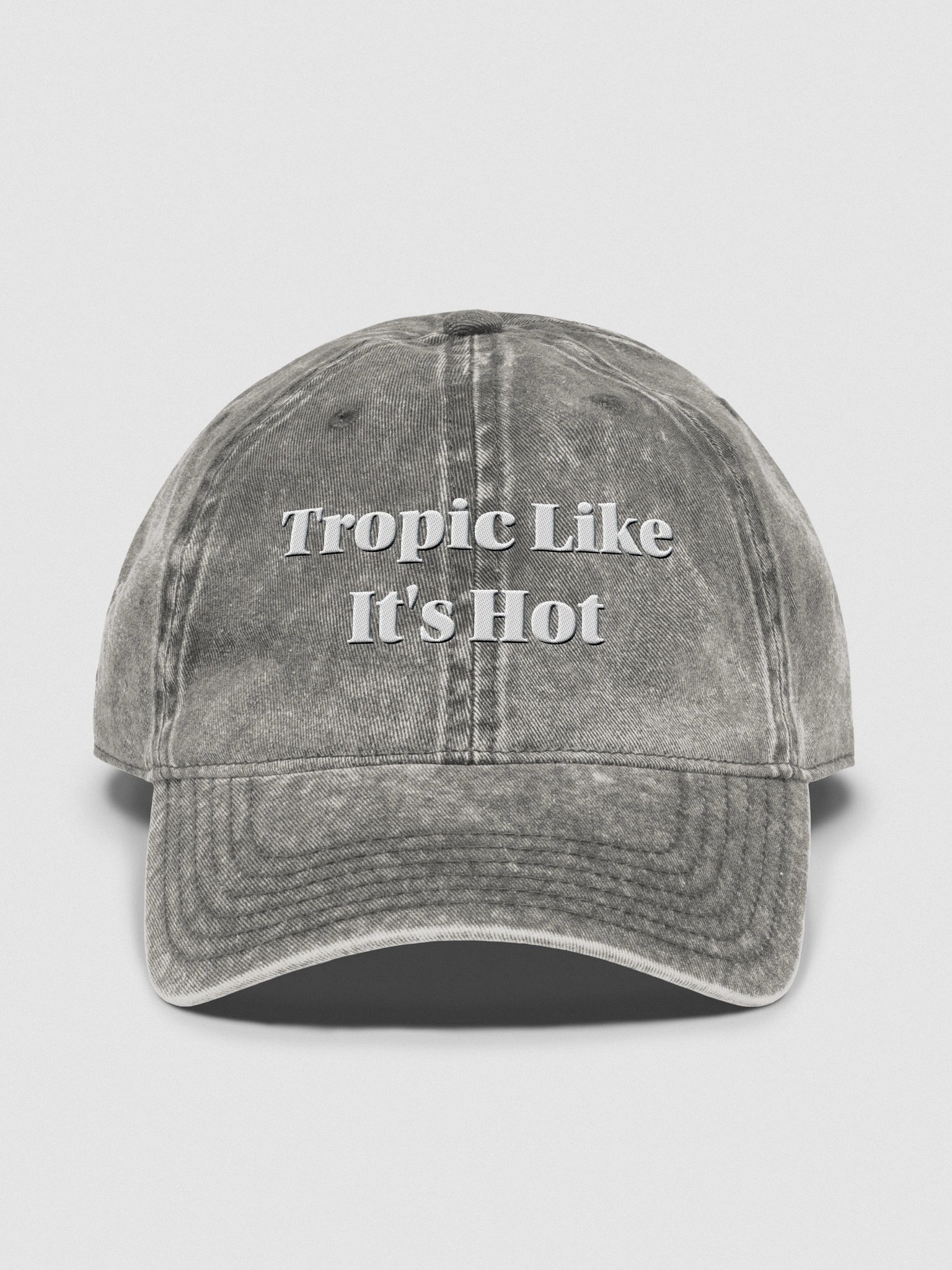 Tropic Like It's Hot Embroidered Vintage Wash Denim Dad Hat product image (1)