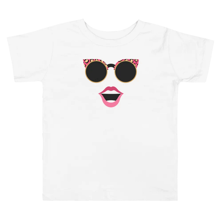 Pink Leopard Shades Kiss Toddler Tee product image (2)