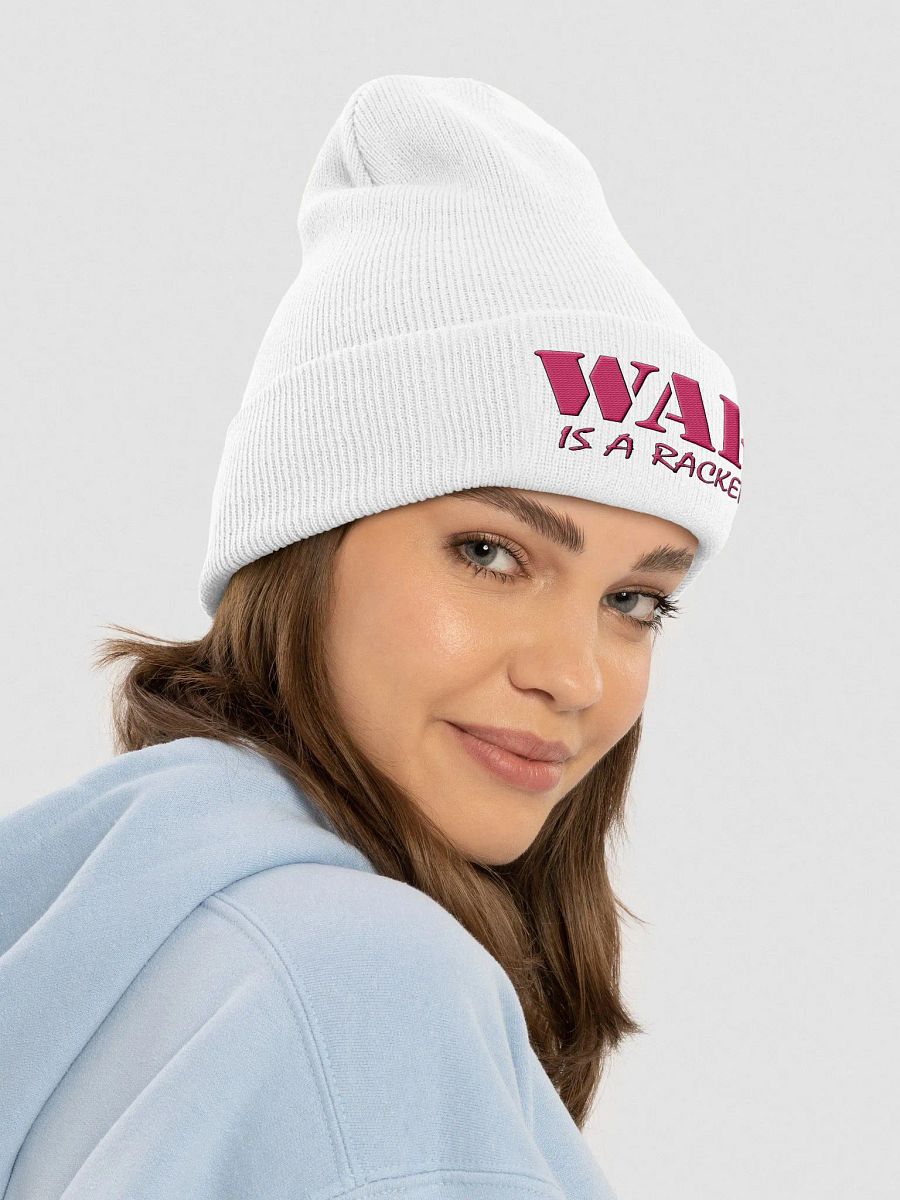 War Is A Racket - Pink - Yupoong Cuffed Beanie product image (4)