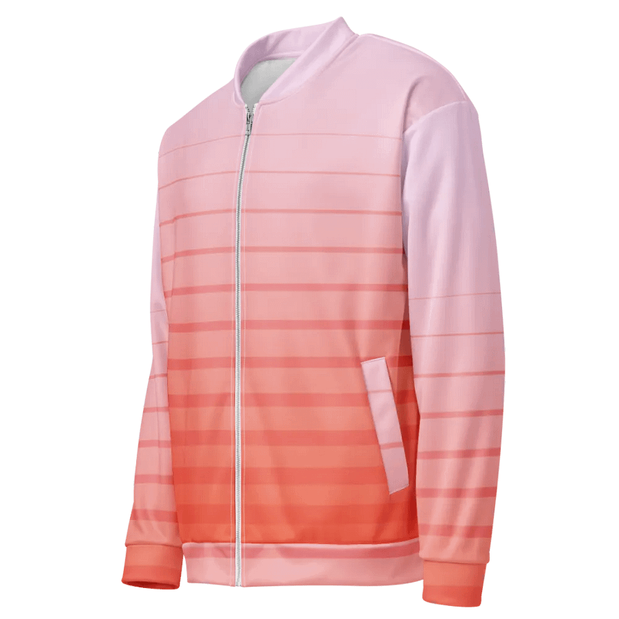 Customizable Pink Gradient Bomber Jacket product image (3)