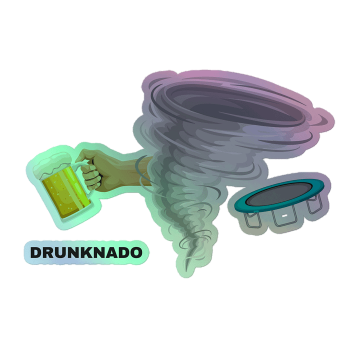 Drunknado Holographic Sticker product image (1)