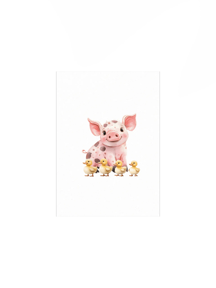 Little chicks and Pig Barnyard Nursery Decor Print product image (2)