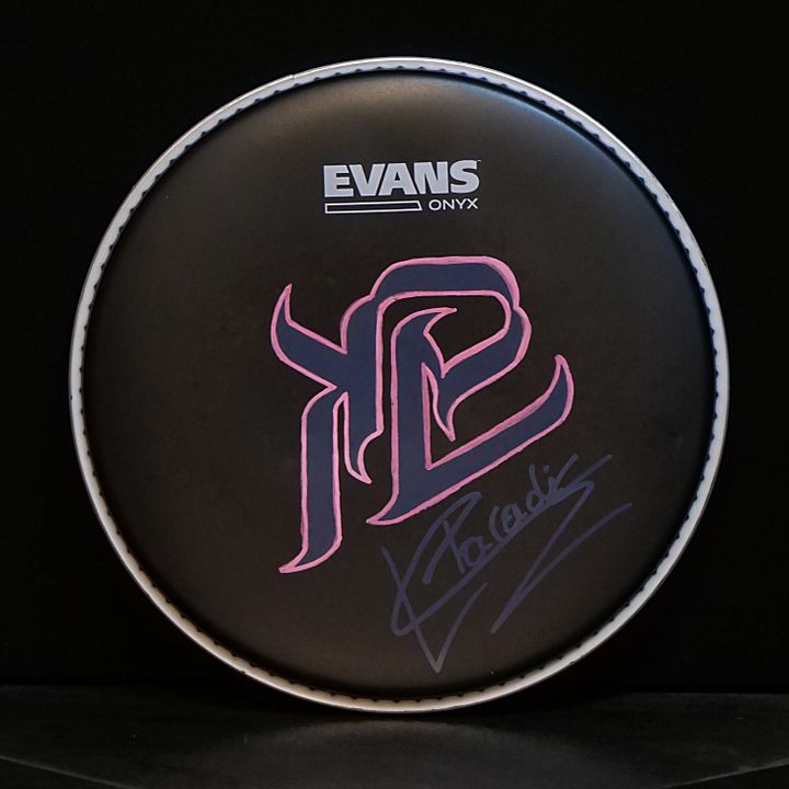 KPV logo signed drumhead 10 Blue And Pink product image (1)