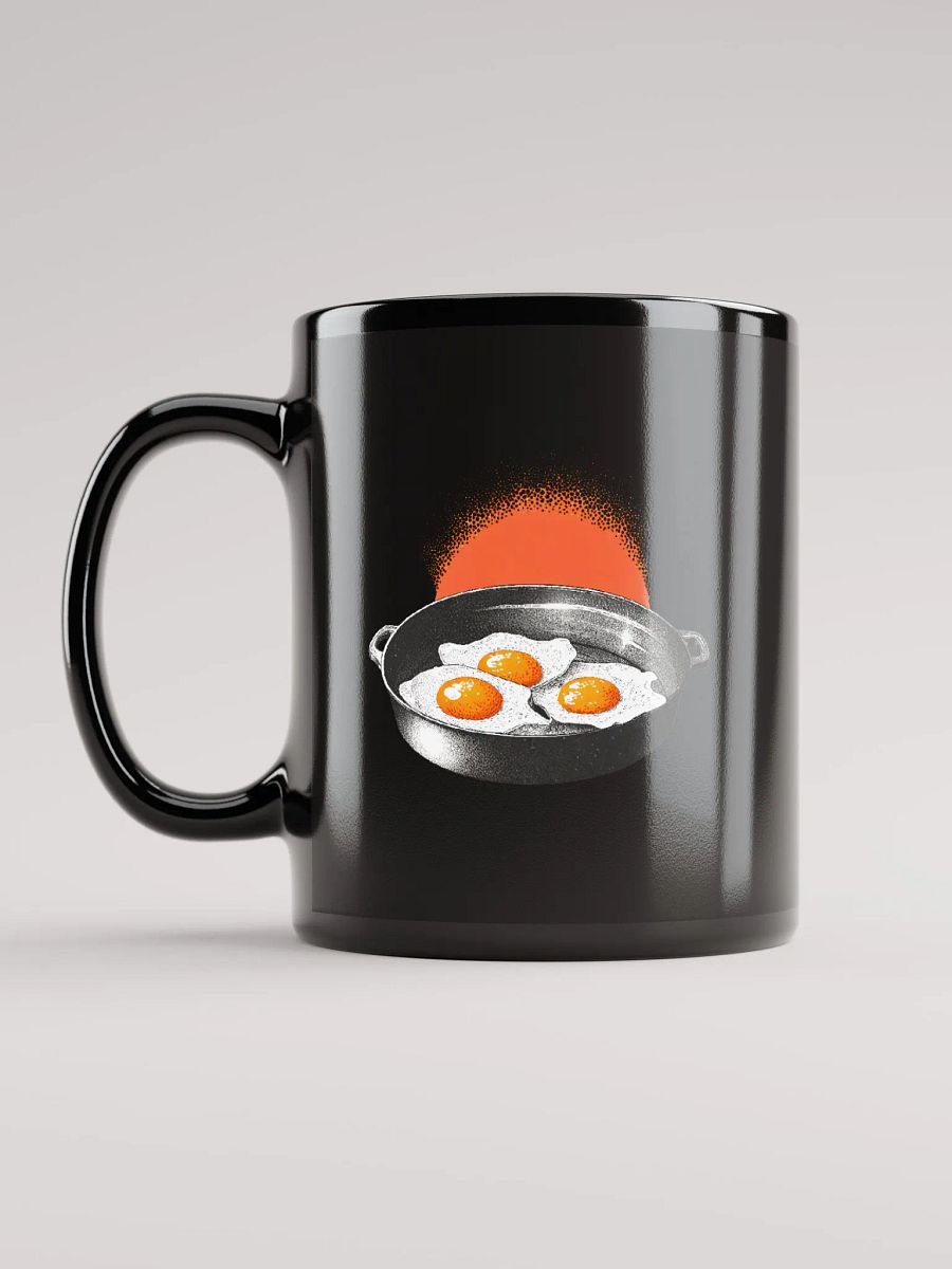 Fried eggs in a pan - illustrated in dotted raster style product image (6)