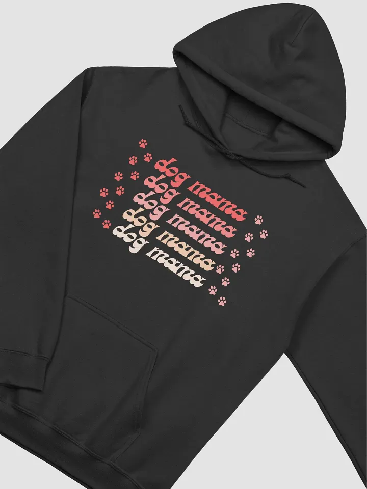 Dog Mama Groovy Script Repeated Pinks with Paws Hoodie product image (1)