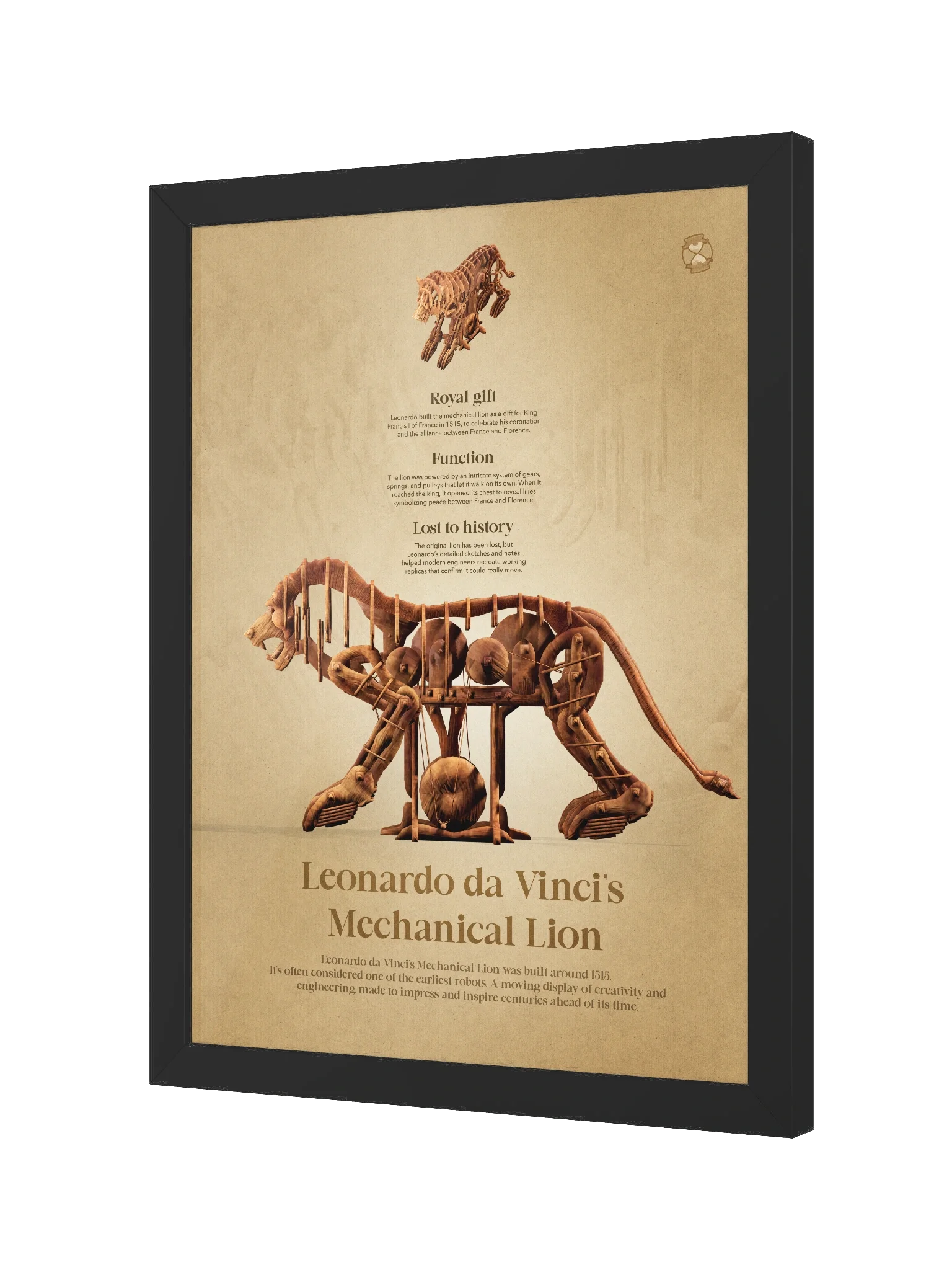 Leonardo da Vinci's Mechanical Lion (Framed poster) product image (4)
