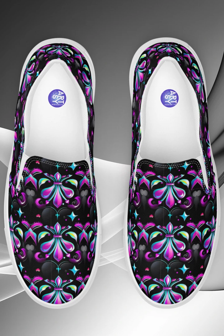 Mardi Gra All Over Print Slip On Shoes product image (1)