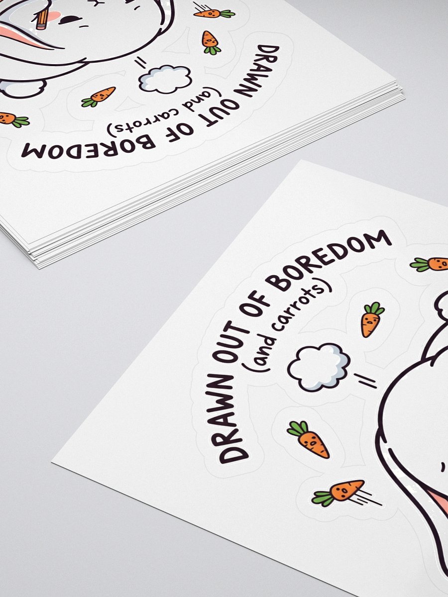 Bored Bunny Artist Kiss Cut Sticker product image (4)