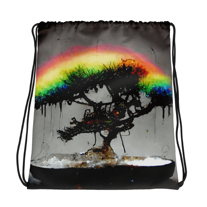 Surreal Rainbow Bonsai Drawstring Bag product image (1)
