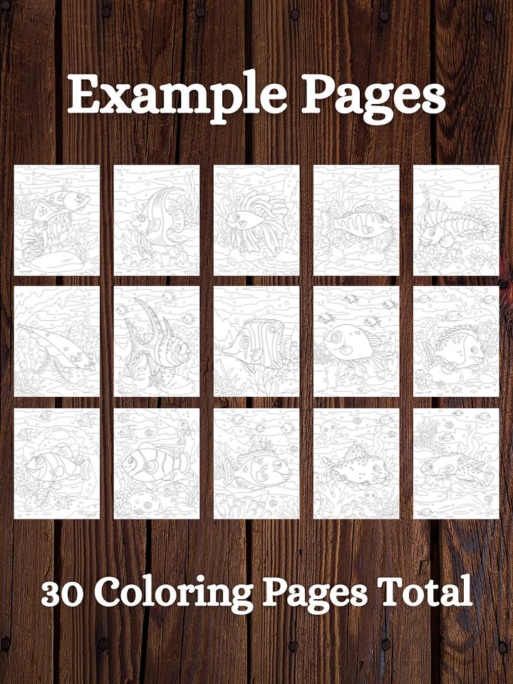 Tropical Fish Printable Coloring Pages product image (2)
