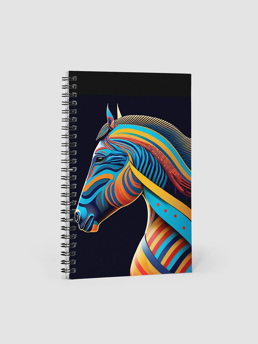 Stylized horse illustration made of coloured ribbons product image (1)