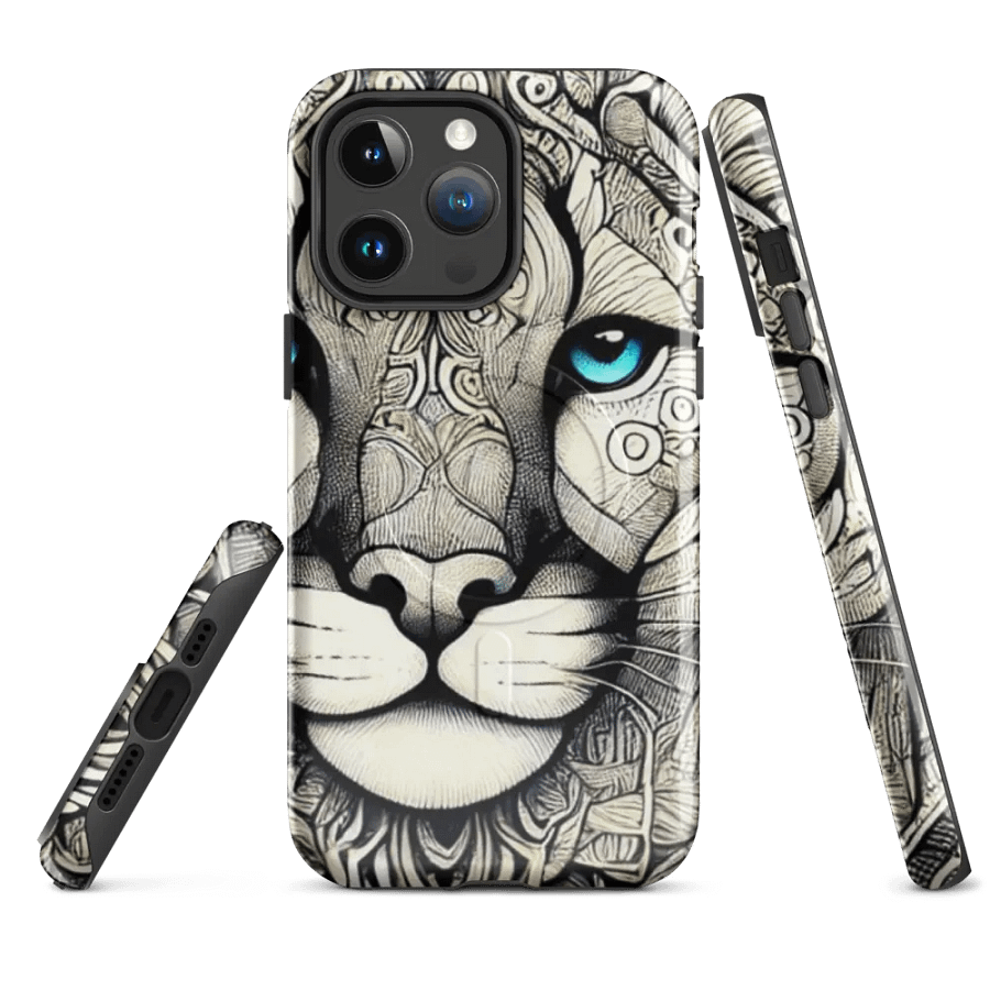 MagSafe® Tough Case for iPhone® | Grace in Patterns: AI-Designed Puma Mandala Motif product image (4)
