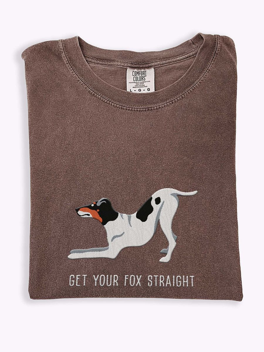Get Your Fox Straight T-Shirt(Embroidered) of a Smooth Fox Terrier(Tricolor) product image (1)