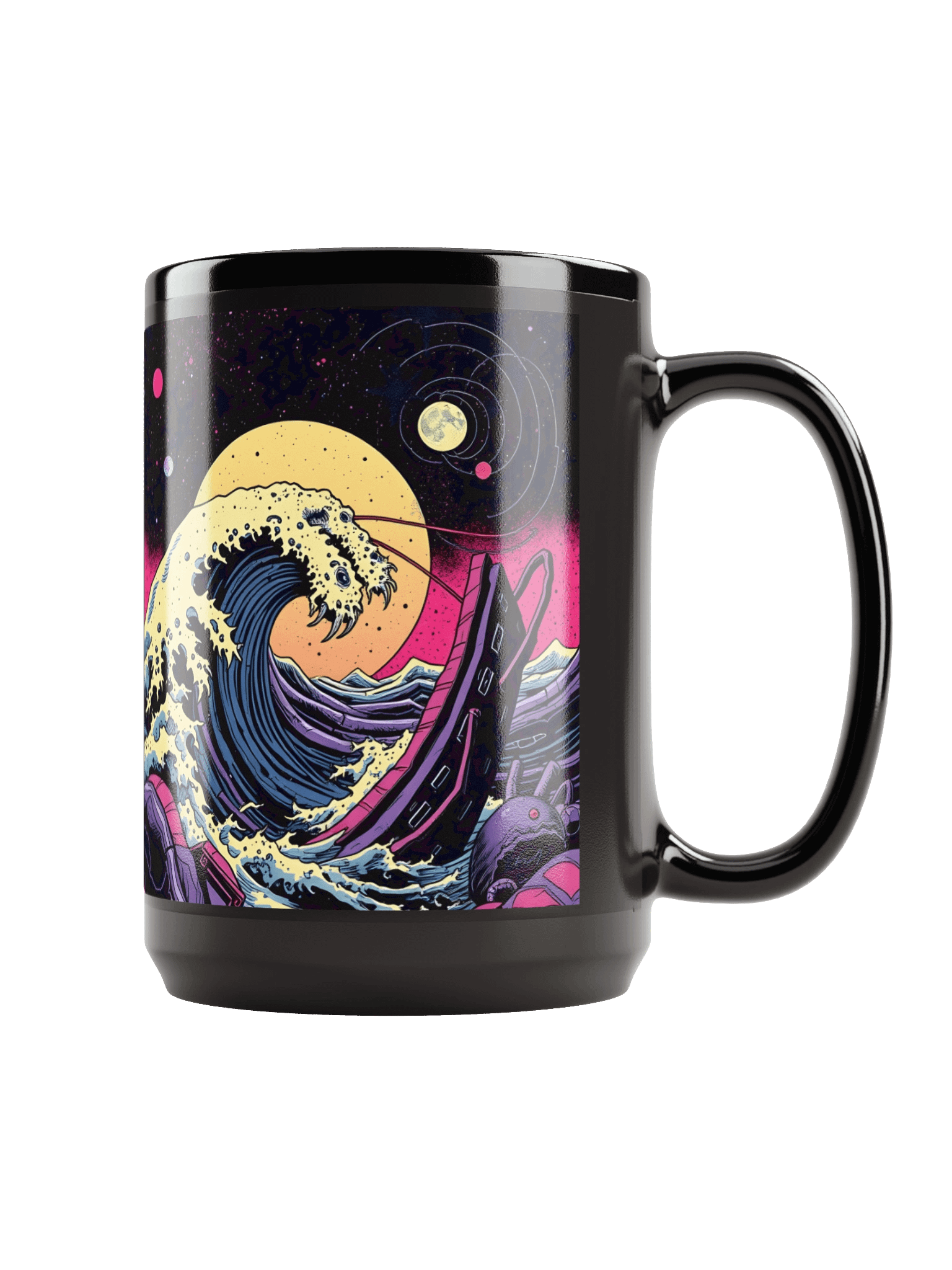 Weird Wave Sounds Duality Mug - 15 0z Black product image (1)