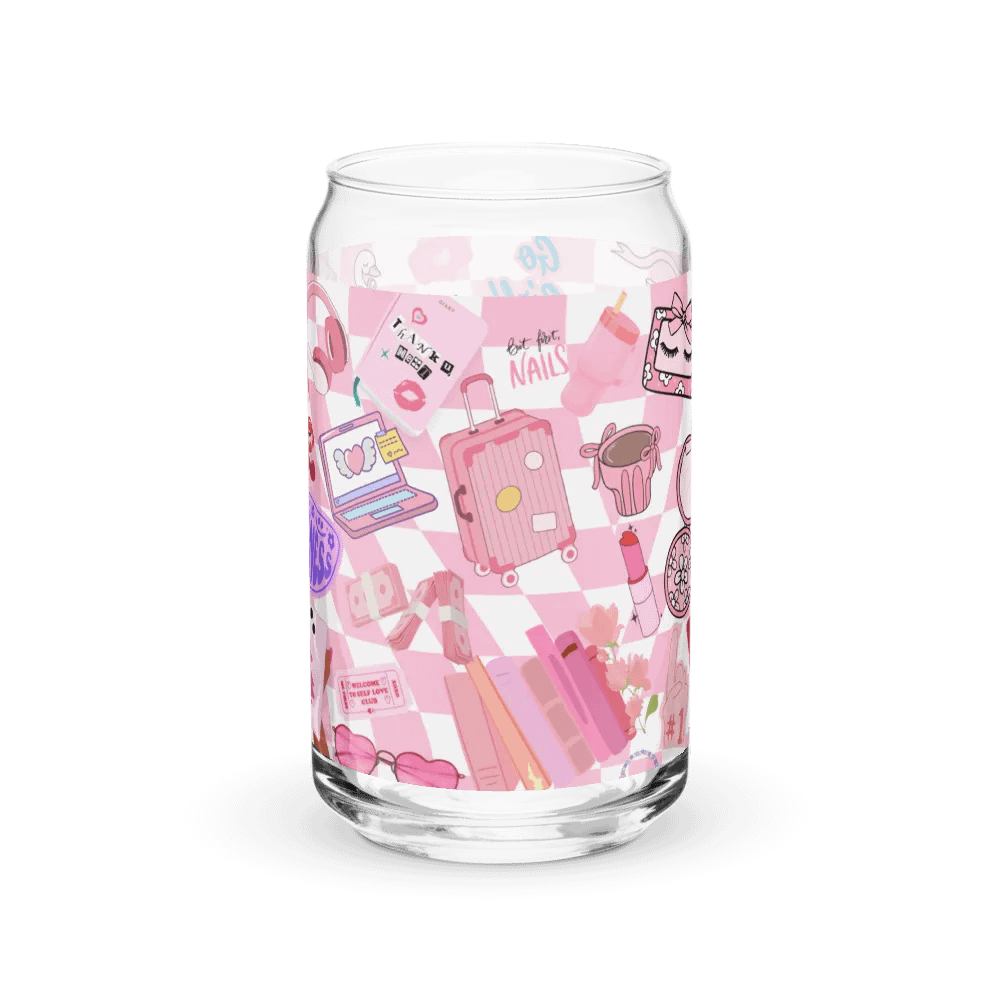 Girly Aesthetic Delight Can-Shaped Glass product image (7)