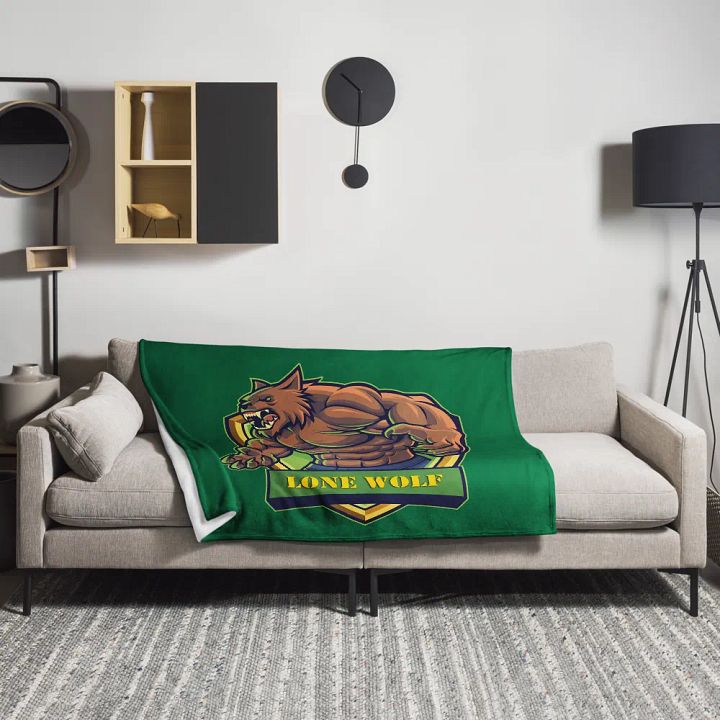 Lone Wolf Throw Blanket product image (2)