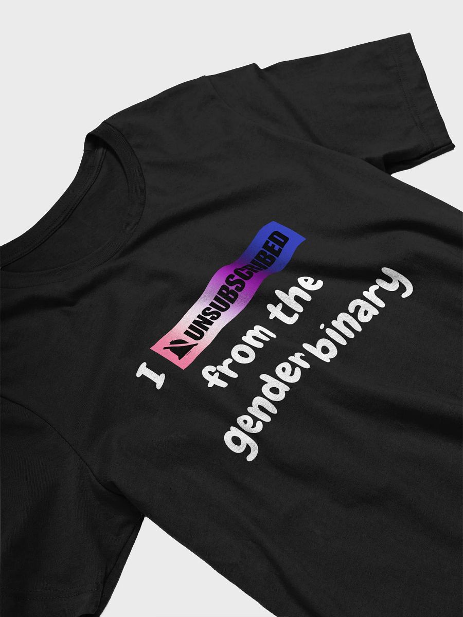 unsubscribe from the binary genderfluid t-shirt product image (3)