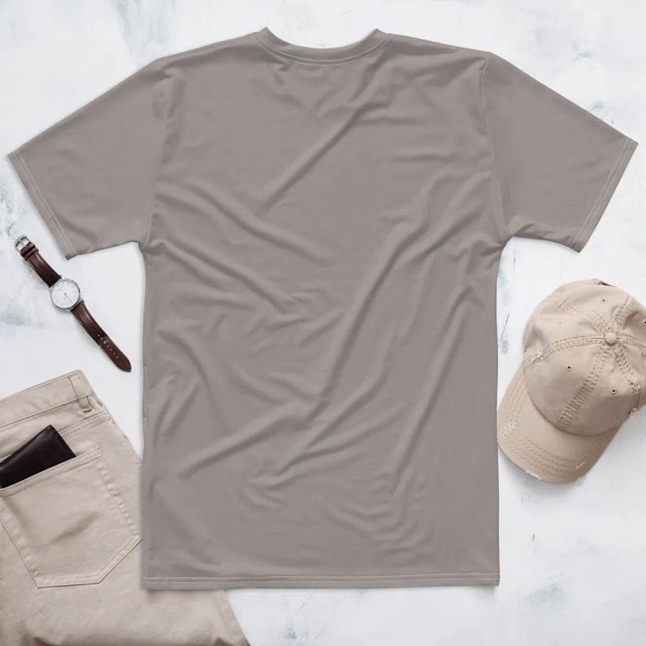 Plain Grey Soft Summer Men's Crewneck Polyester Heavyweight Premium T-Shirt by Treasure Pie product image (2)