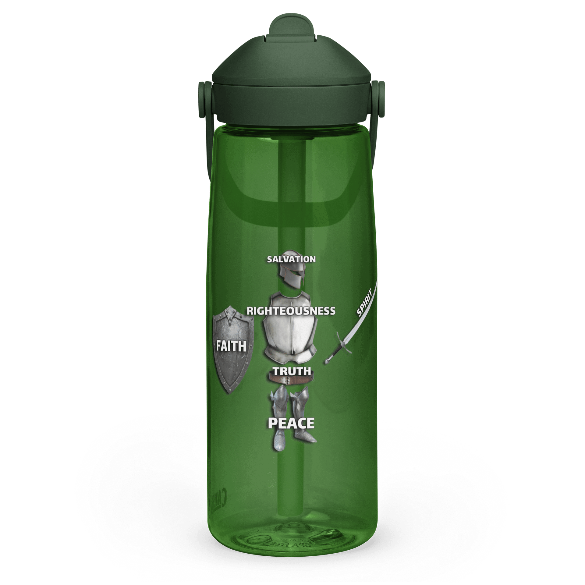 Full Armor of God 25oz Flip Straw Water Bottle product image (1)
