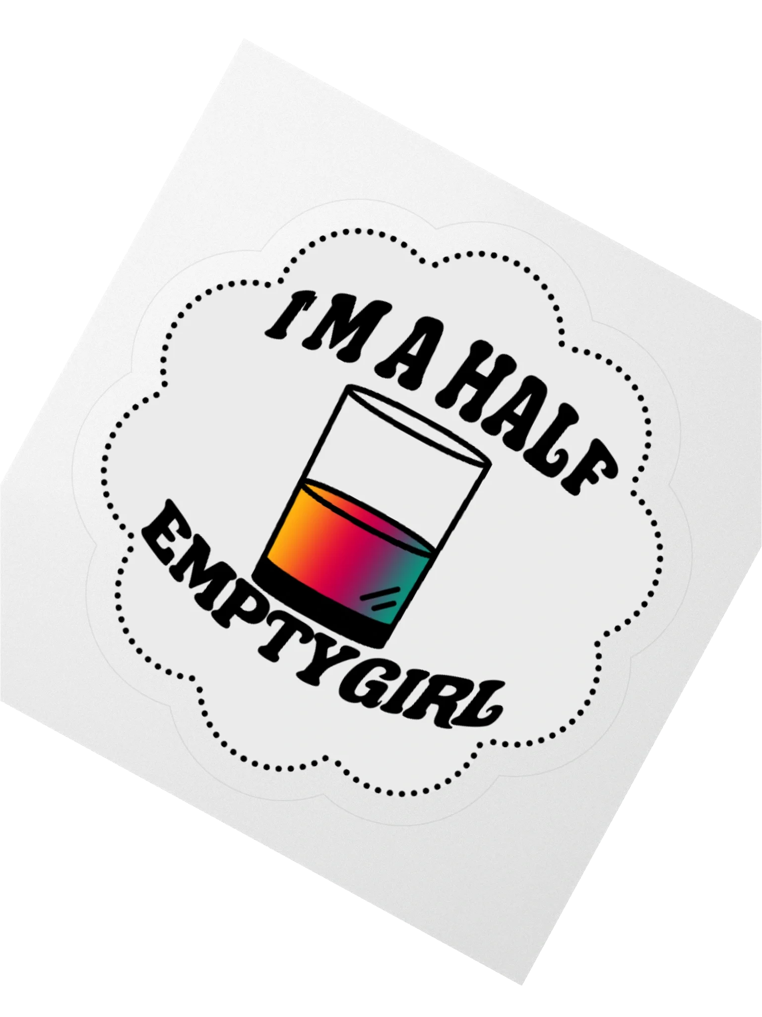 Half Empty Girl Sticker product image (6)