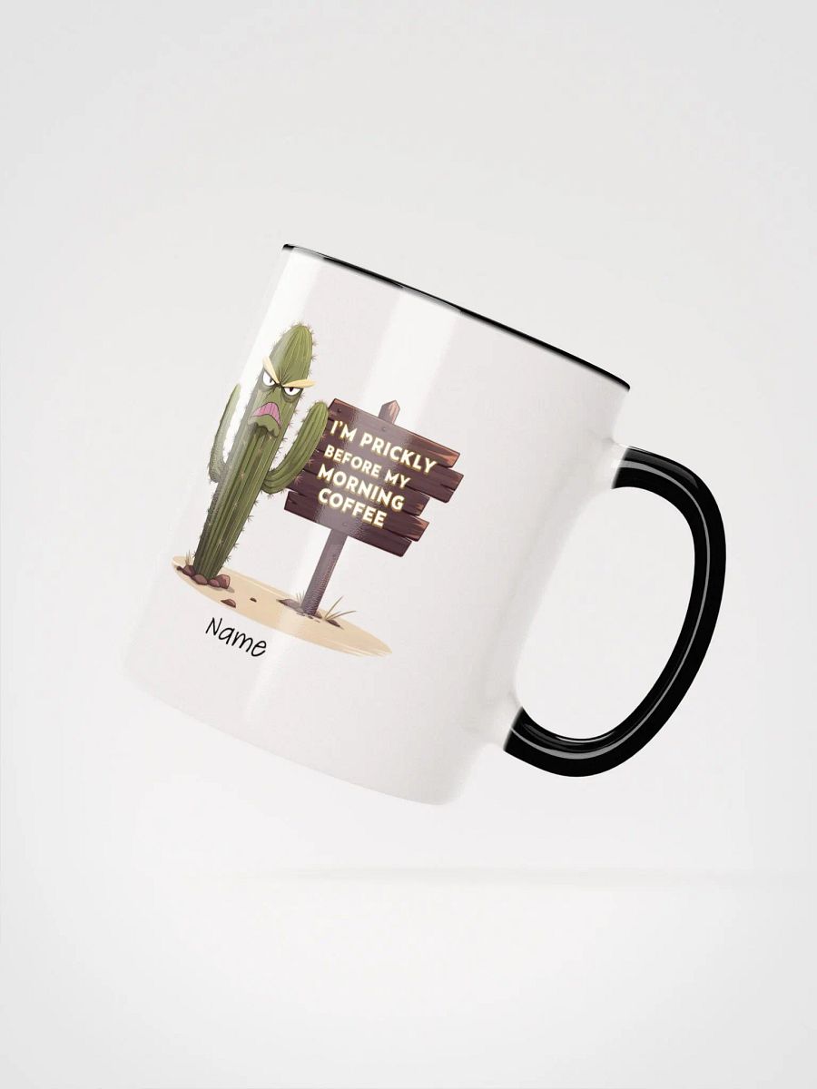 Personalized Grumpy Cactus Before Morning Coffee Coloured Mug product image (2)
