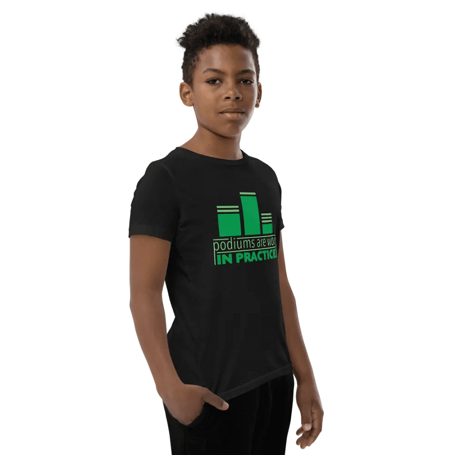 Podiums Are Won In Practice Kids Tee: Green product image (9)