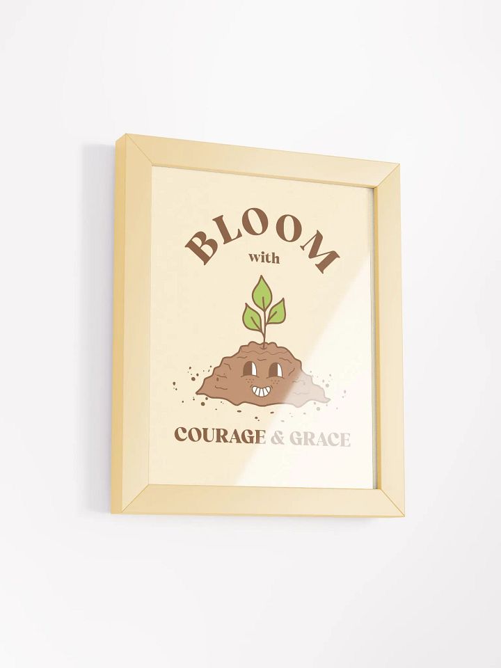 Bloom With Grace Retro Motivational Quote Framed Wall Art Print product image (11)