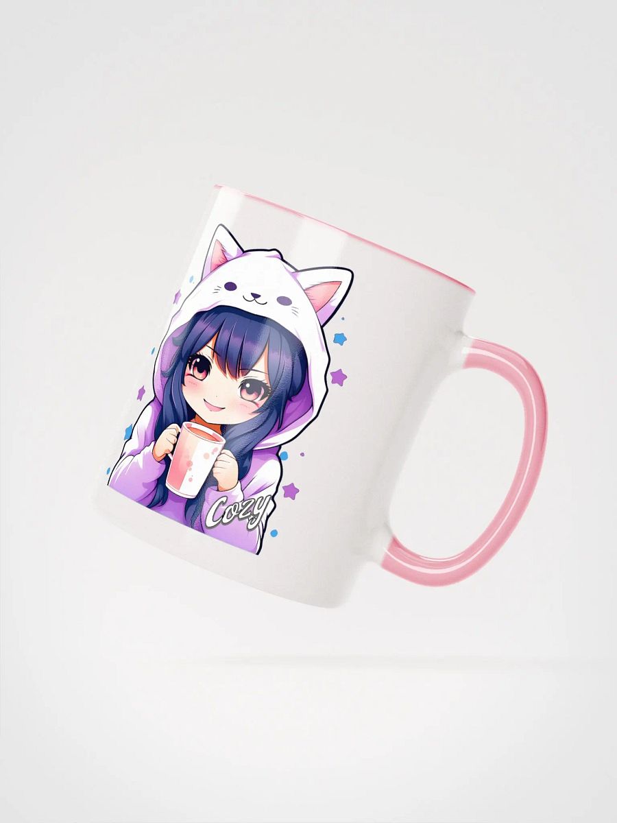 Cozy Kawaii Anime Girl - Ceramic Mug with Color Inside - v1 product image (4)