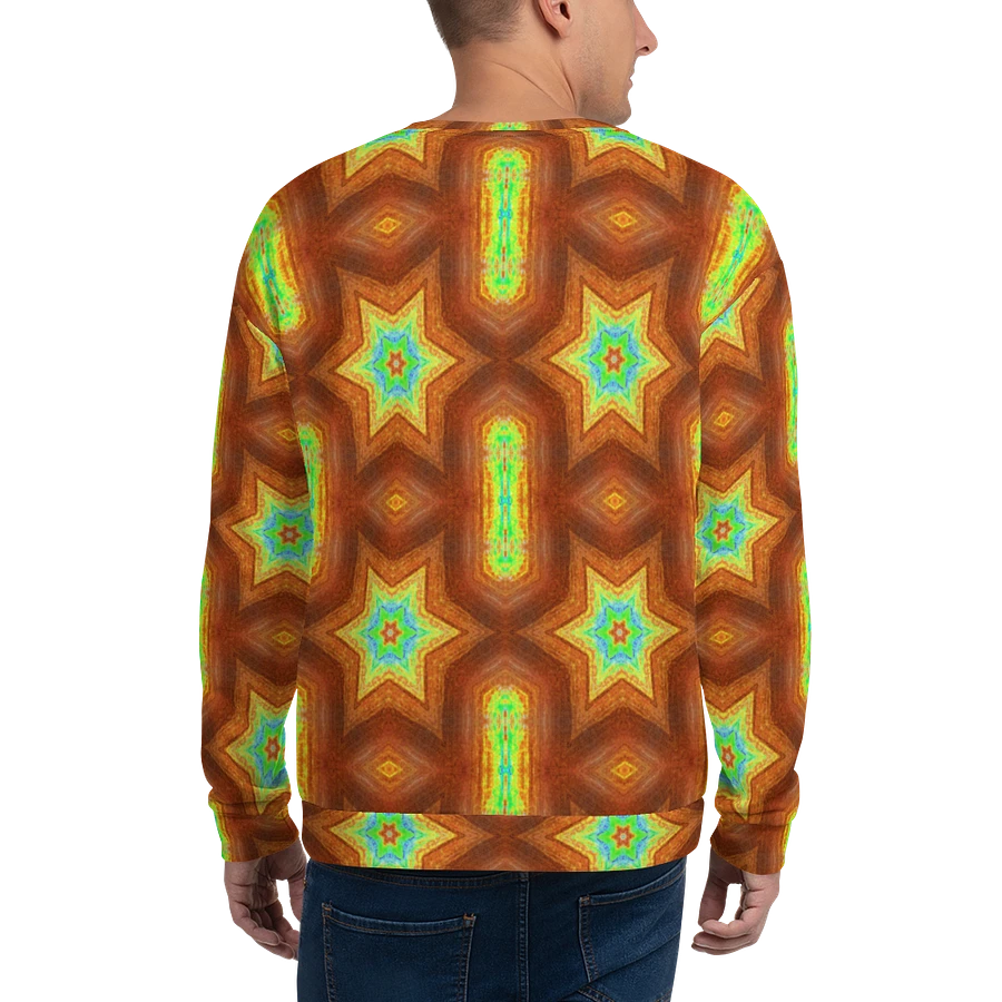 Abstract Retro Repeating Stars Unisex All Over Print Sweatshirt product image (1)