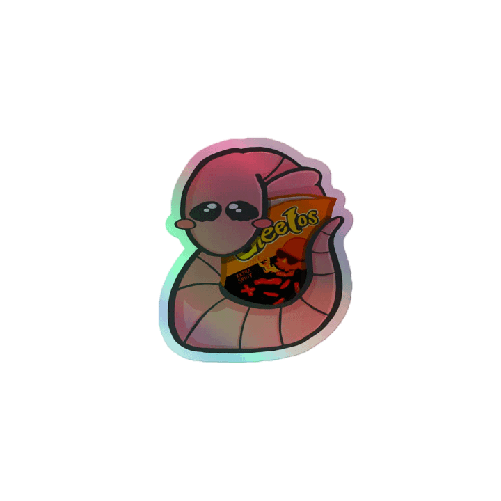 Holo Spicy Worm Sticker product image (1)