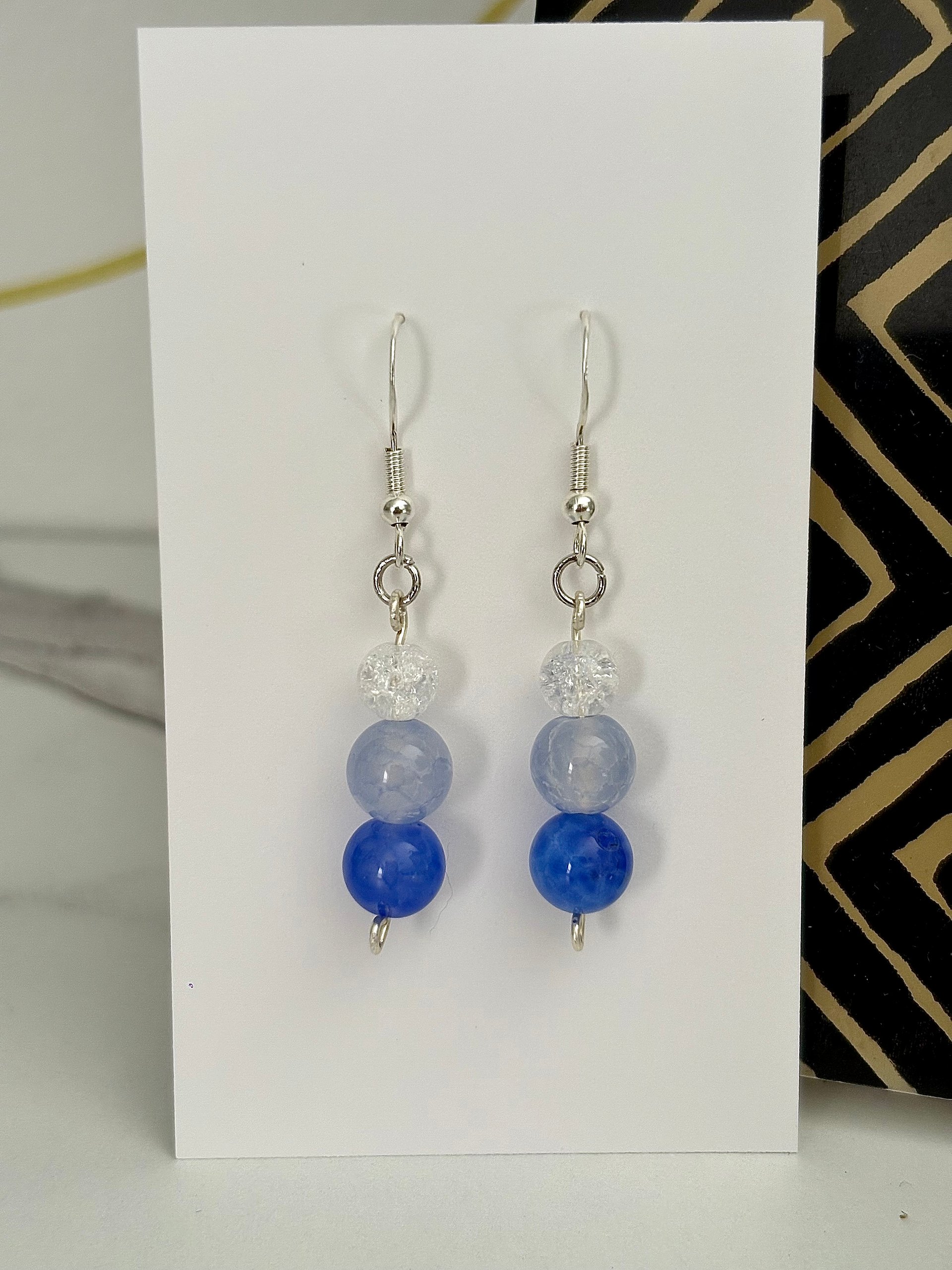 MFD-00288 | December Tanzanite-Esque Dew Earrings | Handmade Coastal Charm Jewelry by Monique Faella Designs™ product image (3)