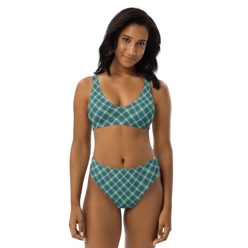 Emerald Green and Purple Plaid Bikini product image (1)