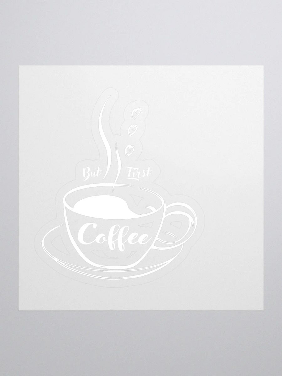 Steamy Coffee Kiss Cut Stickers product image (1)
