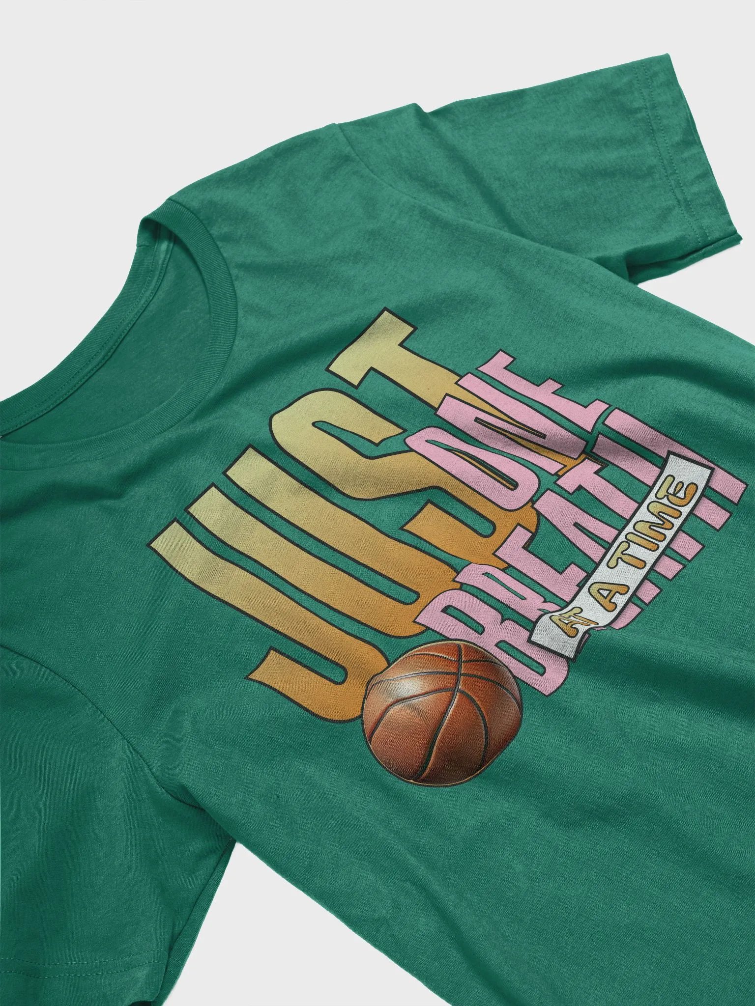 Just One Breath At A Time Basketball Motivational T-Shirt product image (2)