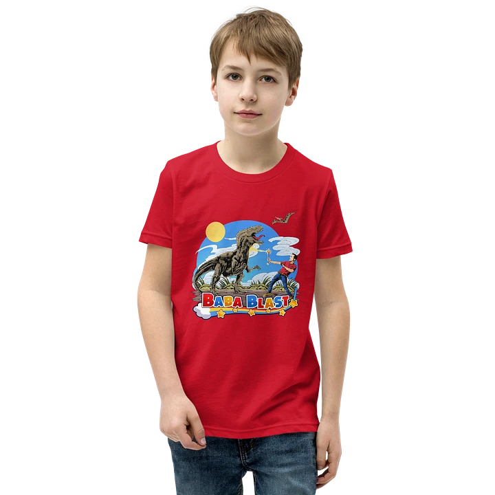 Youth Baba Blast Dino T-Shirt (Red) product image (1)