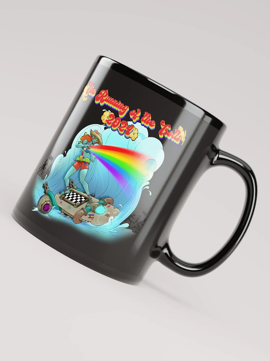 Running of the Trolls Black Mug by Mischi product image (4)