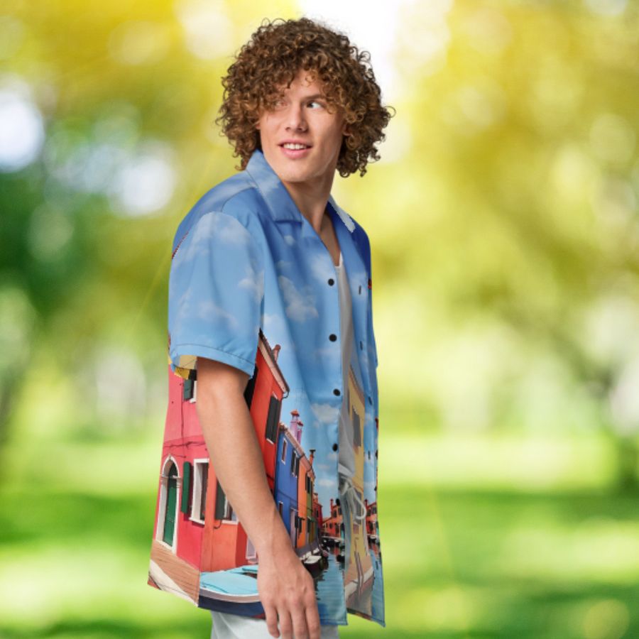 Burano Italy Button Up Shirt product image (3)