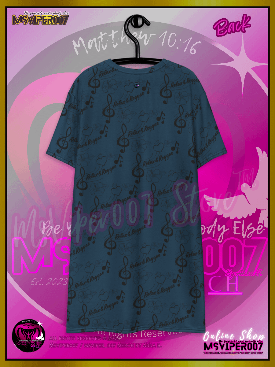 T-SHIRT DRESS - MSVIPER007'S "Relax & Reggae™ " (Deep Oasis/Tropics | V3 ) T-SHIRT DRESS BY ANNA H. product image (12)