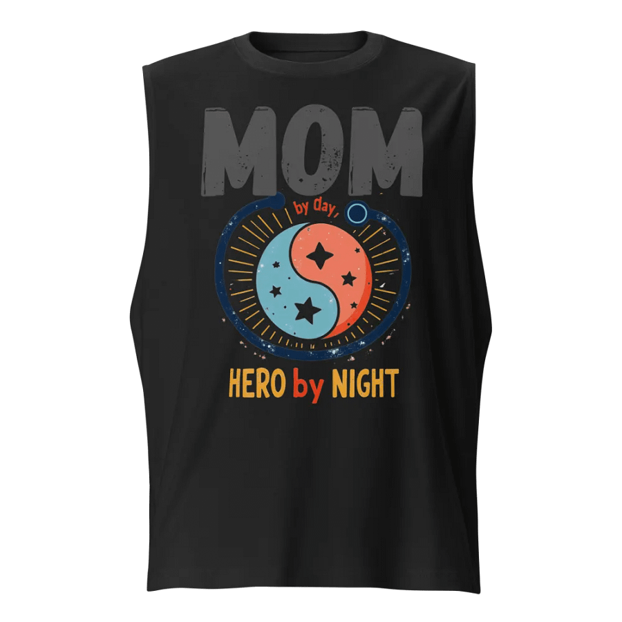 MOM by Day, HERO by Night Muscle Tank product image (1)