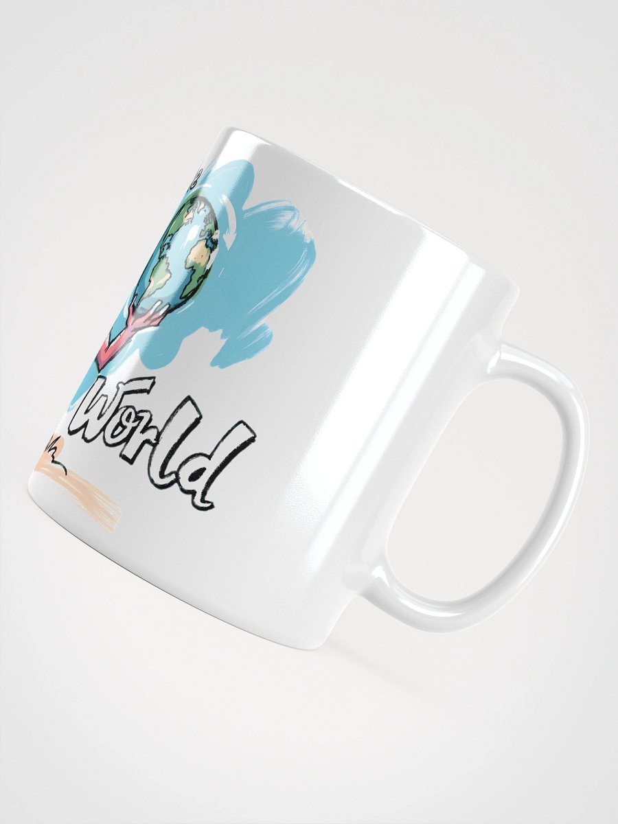 Playful Monster Spins the World: Cartoon Fun Glossy Mug product image (10)