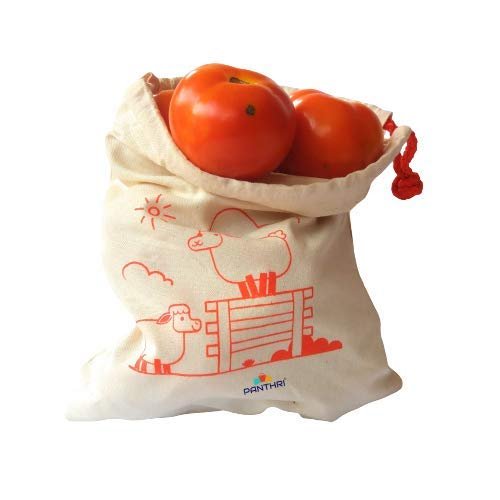 PANTHRI Multipurpose single string Doodle cotton vegetable bags product image (1)